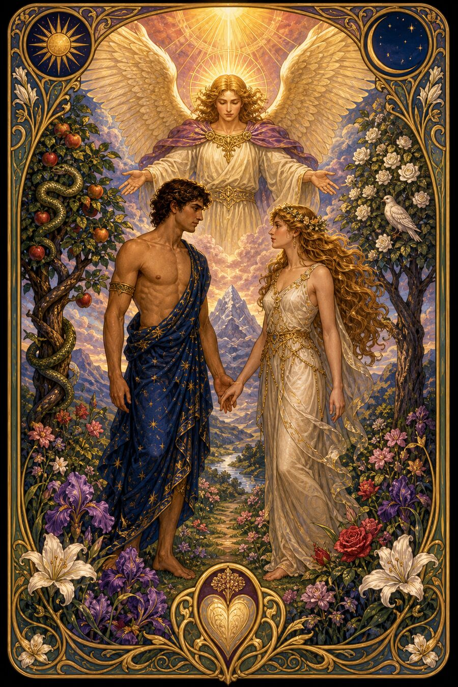 The Lovers tarot card