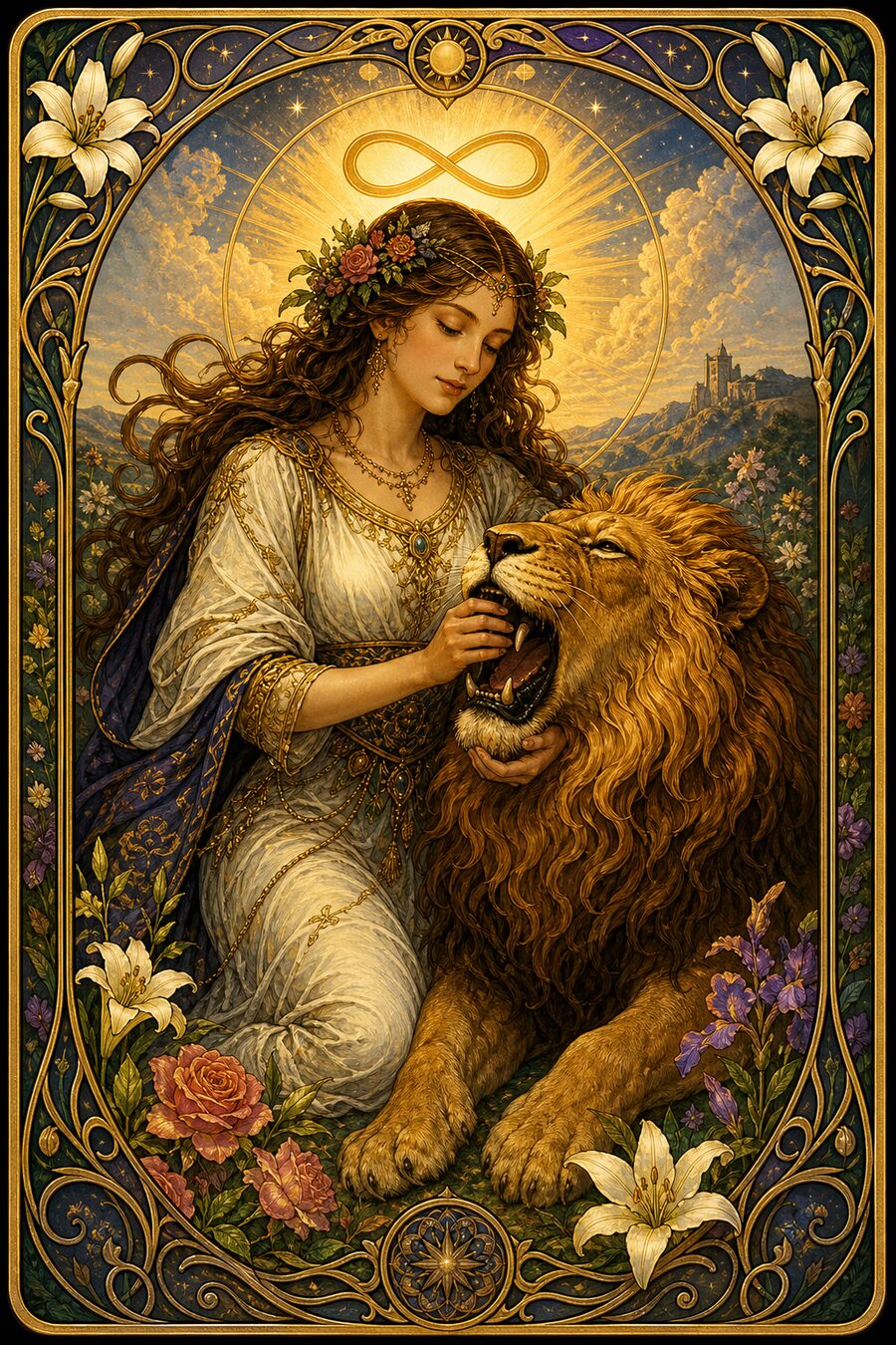 Strength tarot card