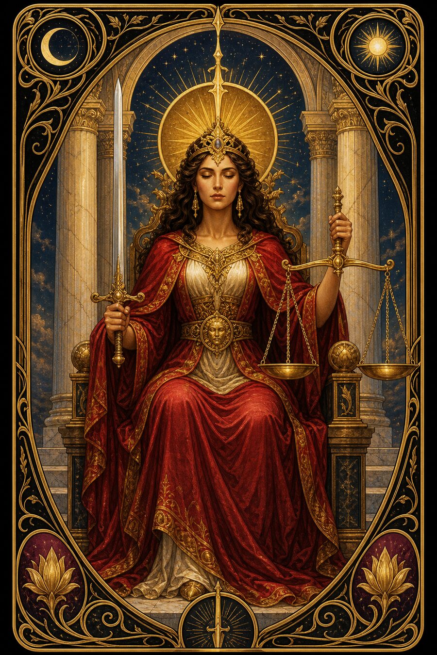 Justice tarot card