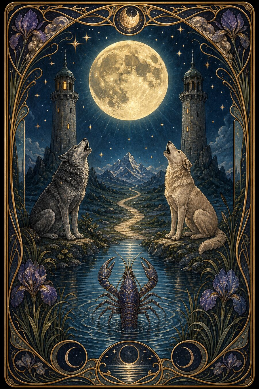 The Moon tarot card