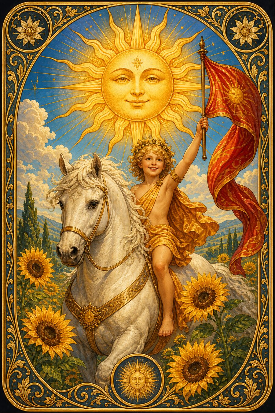 The Sun tarot card