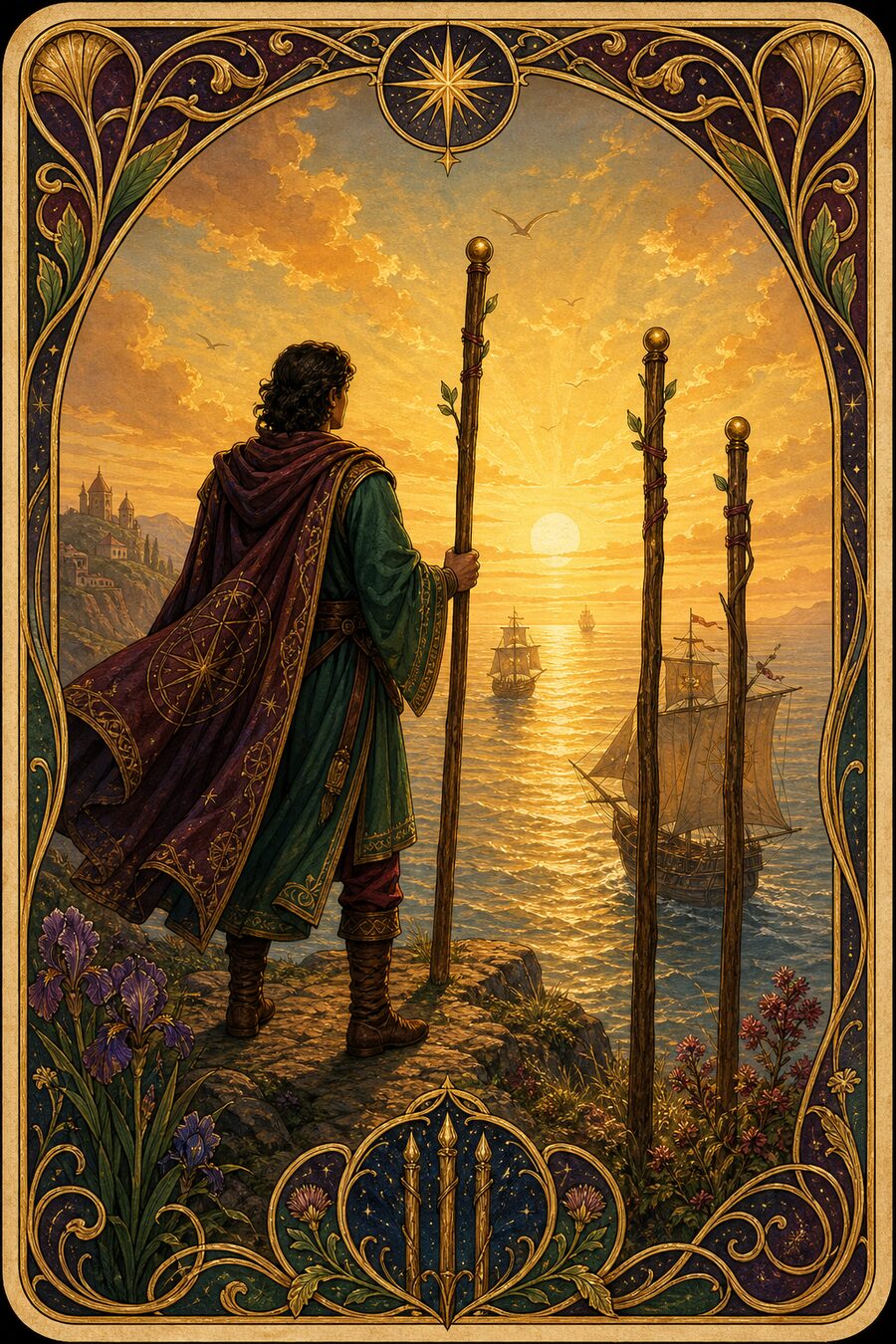 Three of Wands tarot card
