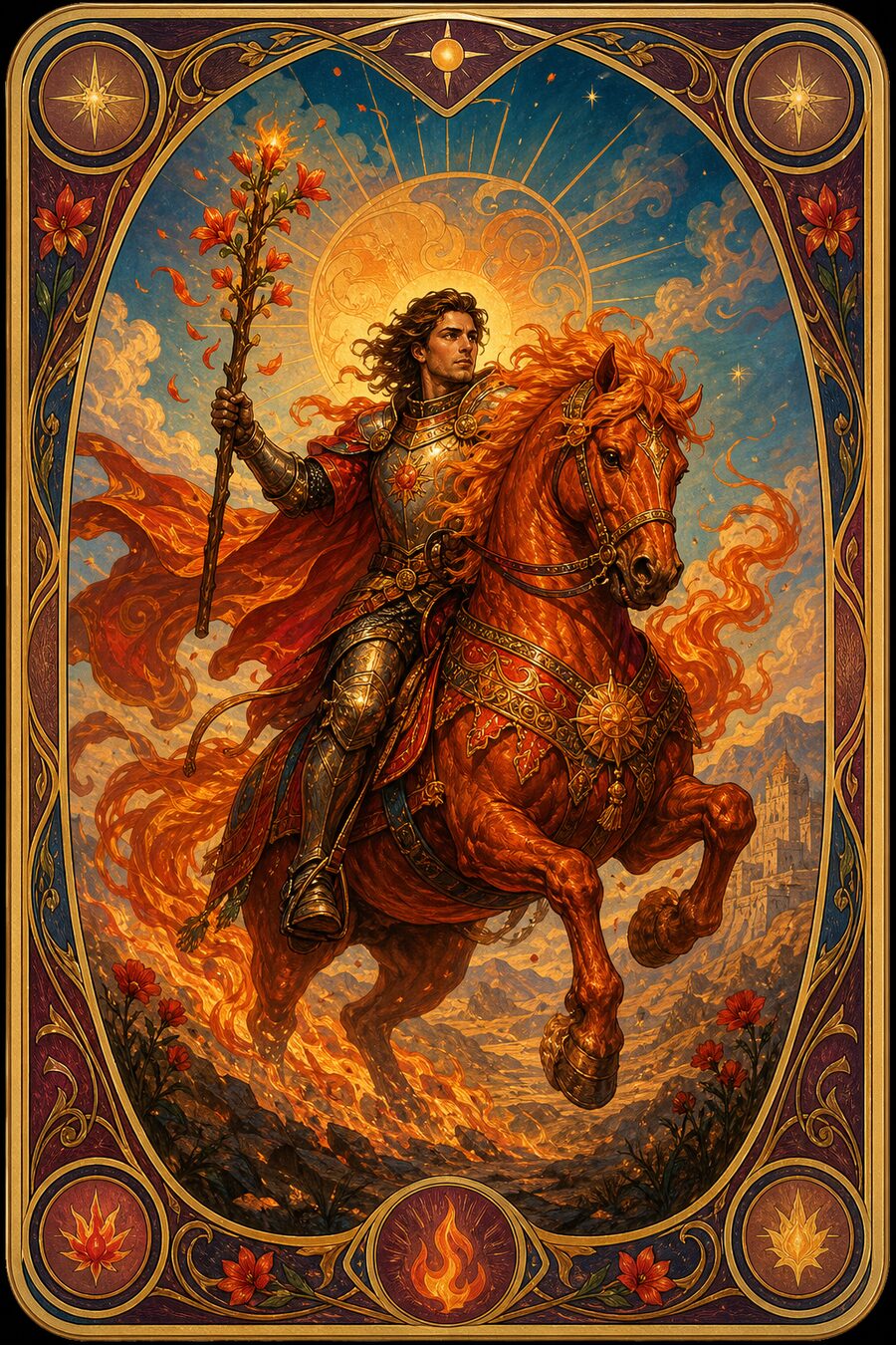 Knight of Wands tarot card