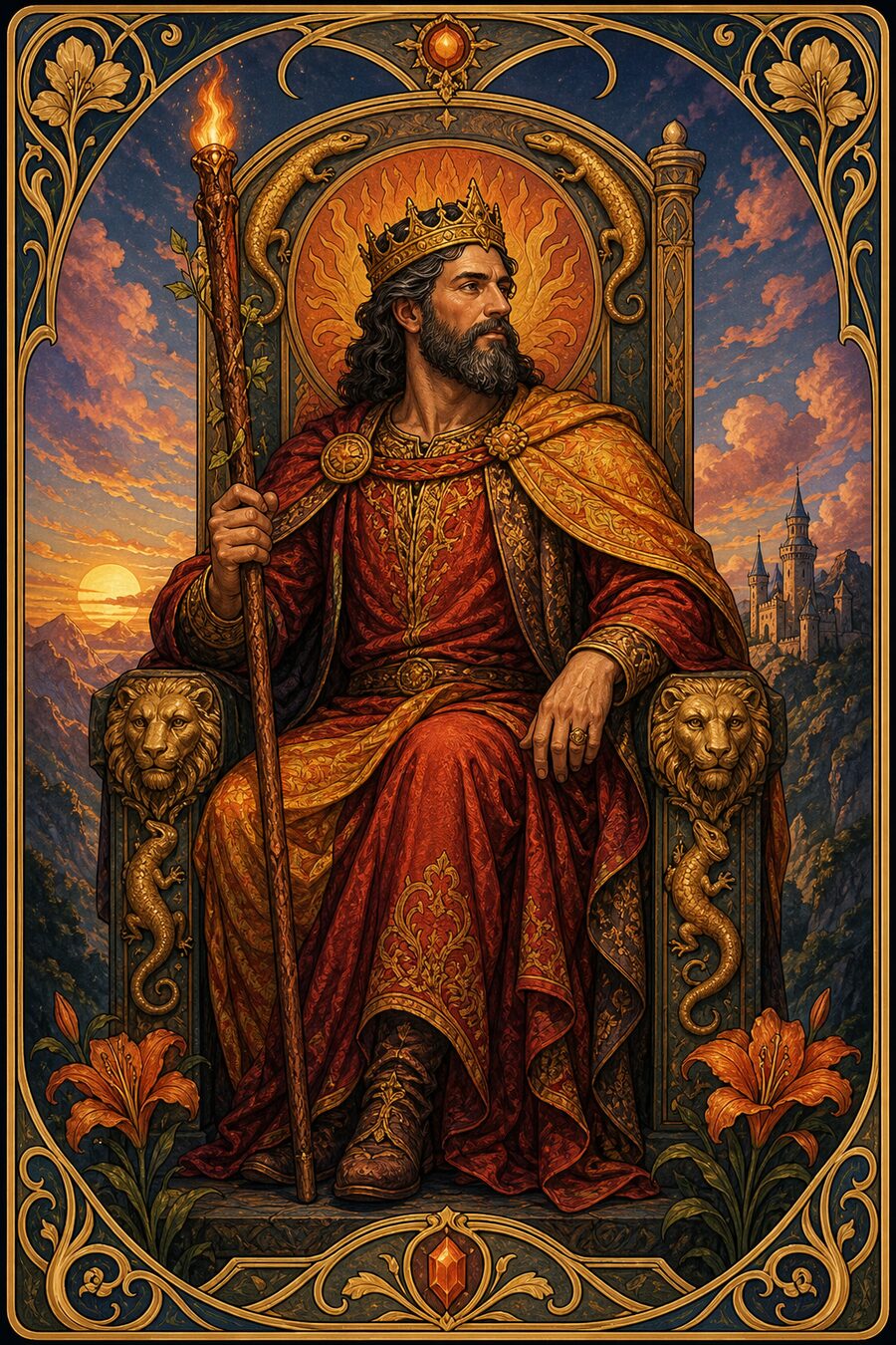 King of Wands tarot card