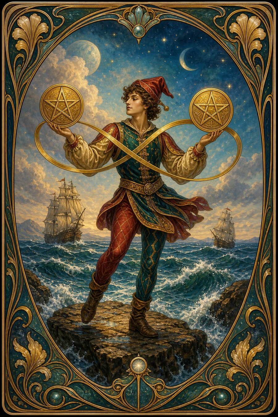 Two of Pentacles tarot card