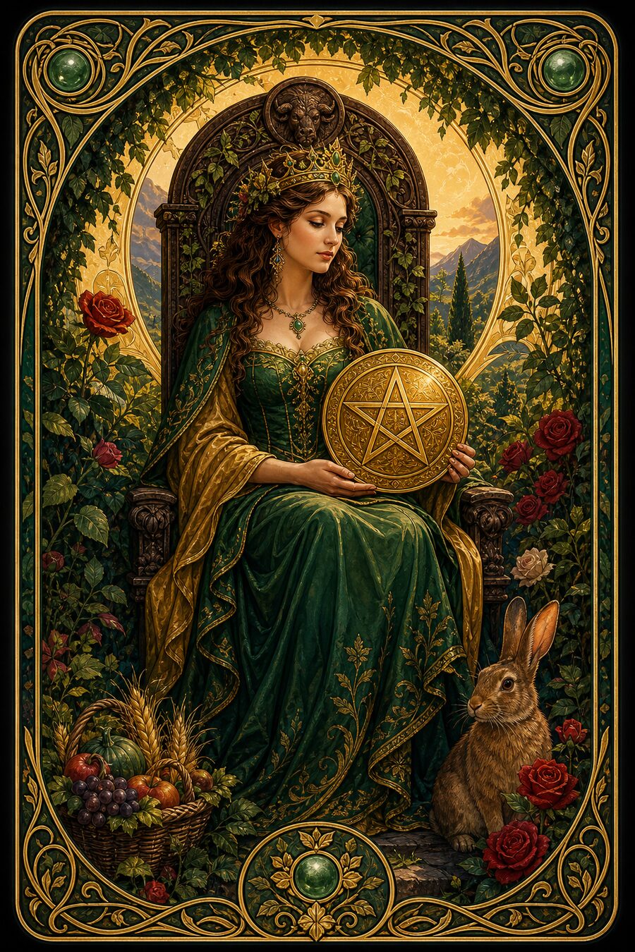 Queen of Pentacles tarot card